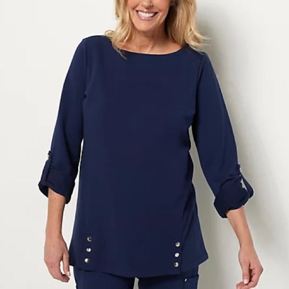Sport Savvy French Terry Boat Neck Tunic
